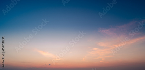 sunset sky with clouds background	
