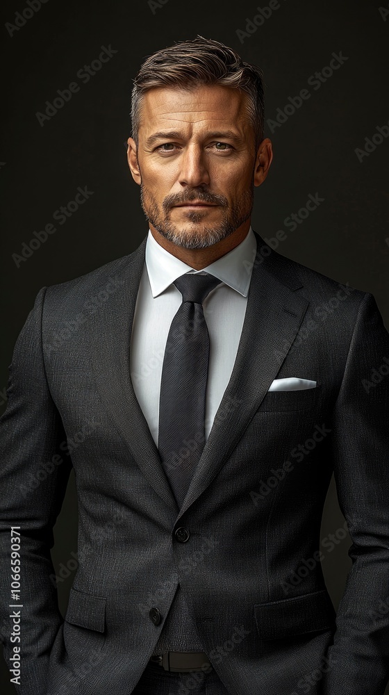 Portrait of a confident man in a suit. Portrait of a confident man in a suit.