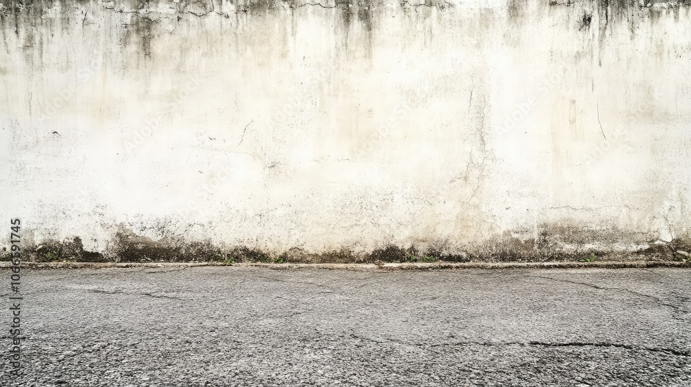 Obraz premium Grungy Urban Wall and Asphalt Texture Background