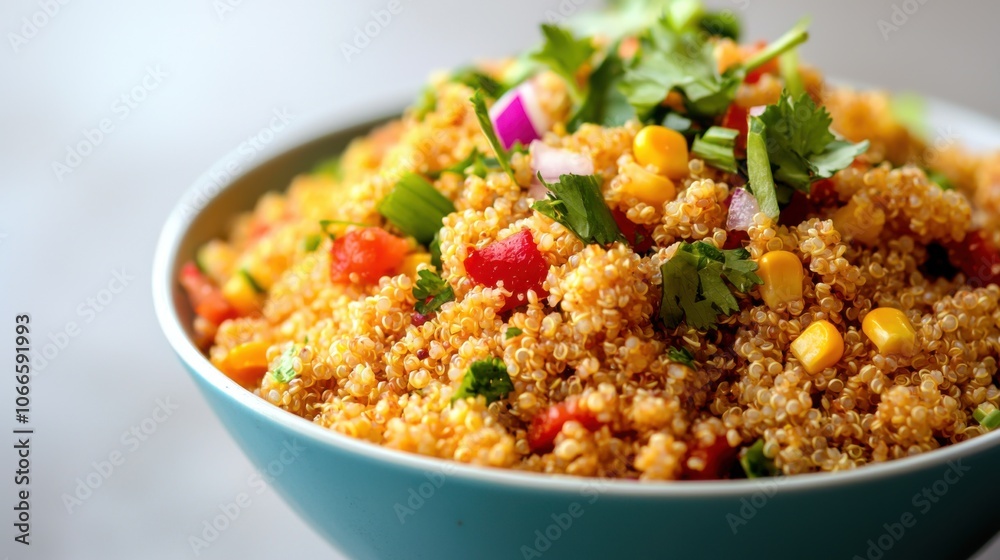 Vibrant Mexican Quinoa Bowl with Fresh Ingredients Vibrant Mexican Quinoa Bowl with Fresh Ingredients