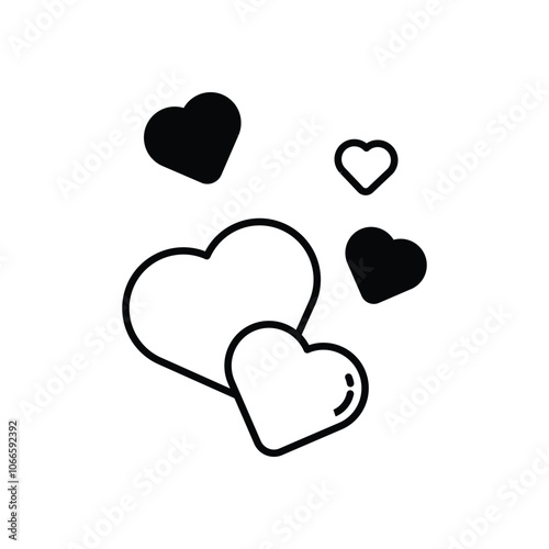 Valentine's Day Heart vector icon stock illustration