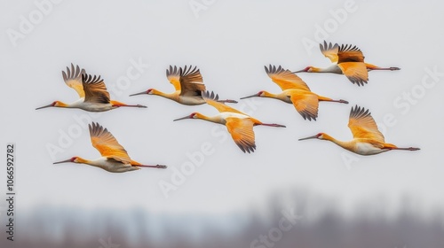 Majestic Sandhill Cranes in Flight Wildlife Photography