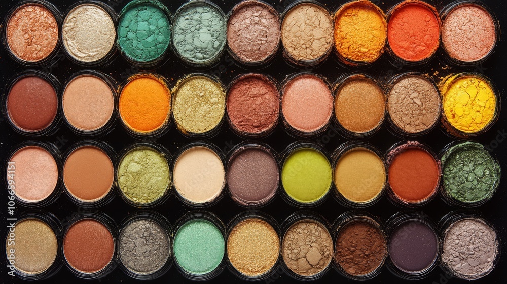 Eyeshadow Palette Makeup Cosmetics Beauty Colorful Pigments Shades Trendy Cosmetic Product Eyeshadow Palette Makeup Cosmetics Beauty Colorful Pigments Shades Trendy Cosmetic Product