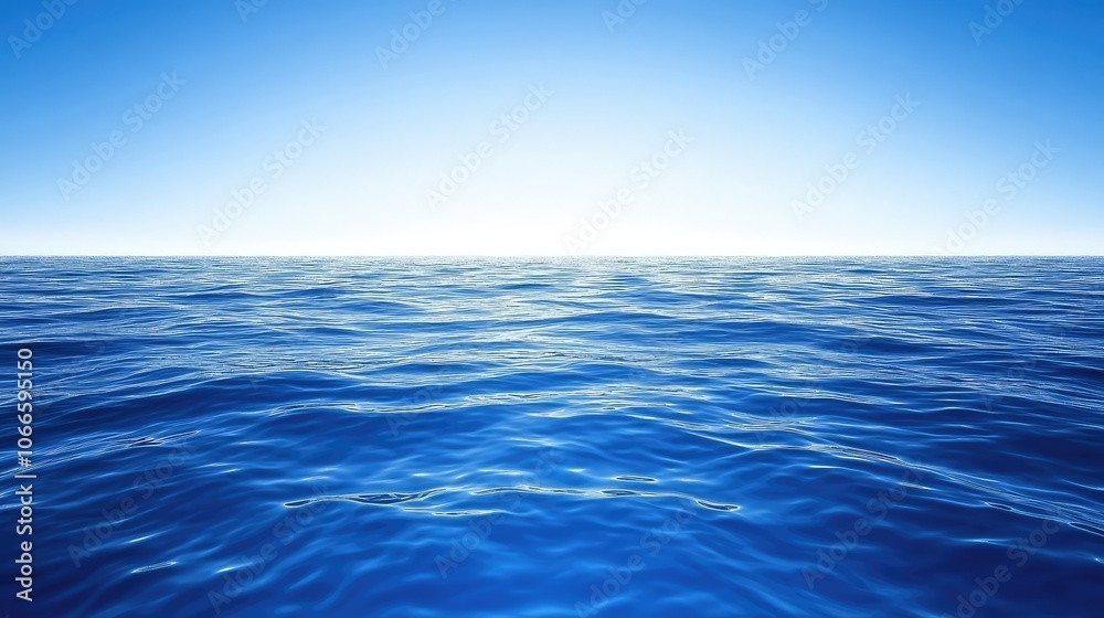 Fototapeta premium Tranquil Ocean View with Clear Blue Sky