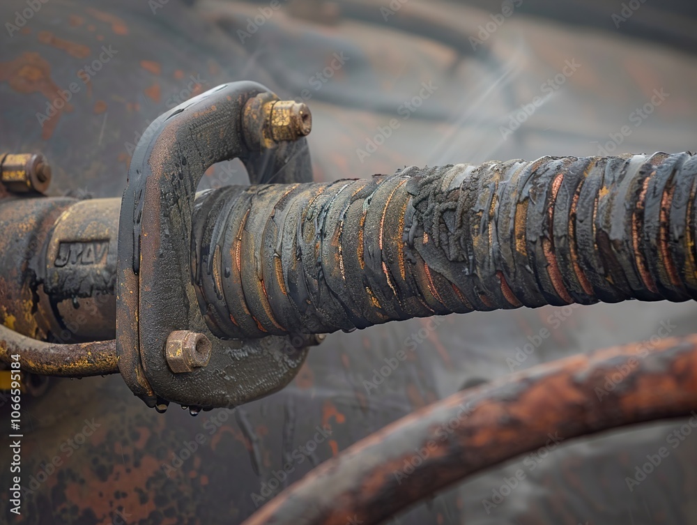 Close-Up of a Rusted Industrial Pipe Joint Close-Up of a Rusted Industrial Pipe Joint