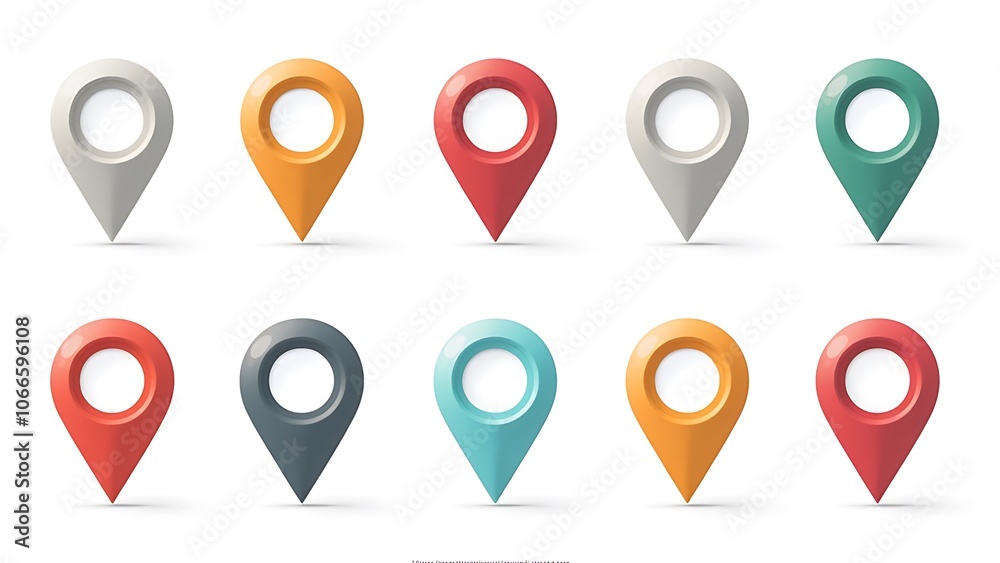 Locations pins collection Locations pins collection