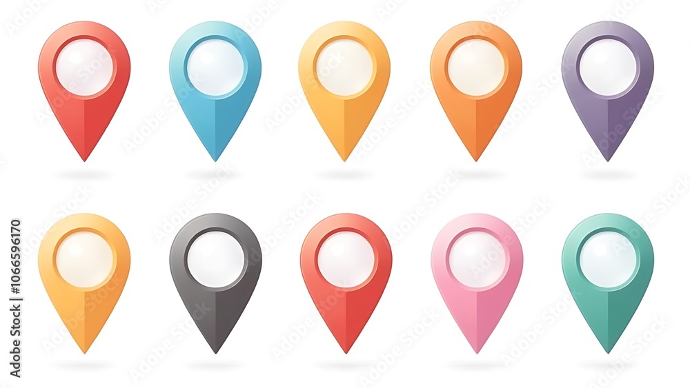 Locations pins collection Locations pins collection