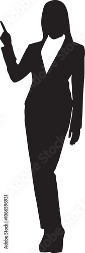 Vector Silhouette Collection: Clean and Bold Designs Businesswoman in suit isolated on white