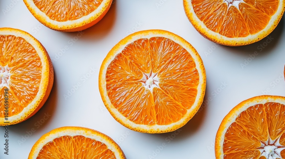 Juicy Orange Slices Fresh Citrus Fruit Background Juicy Orange Slices Fresh Citrus Fruit Background