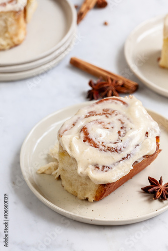 Cinnamon rolls with chai frosting