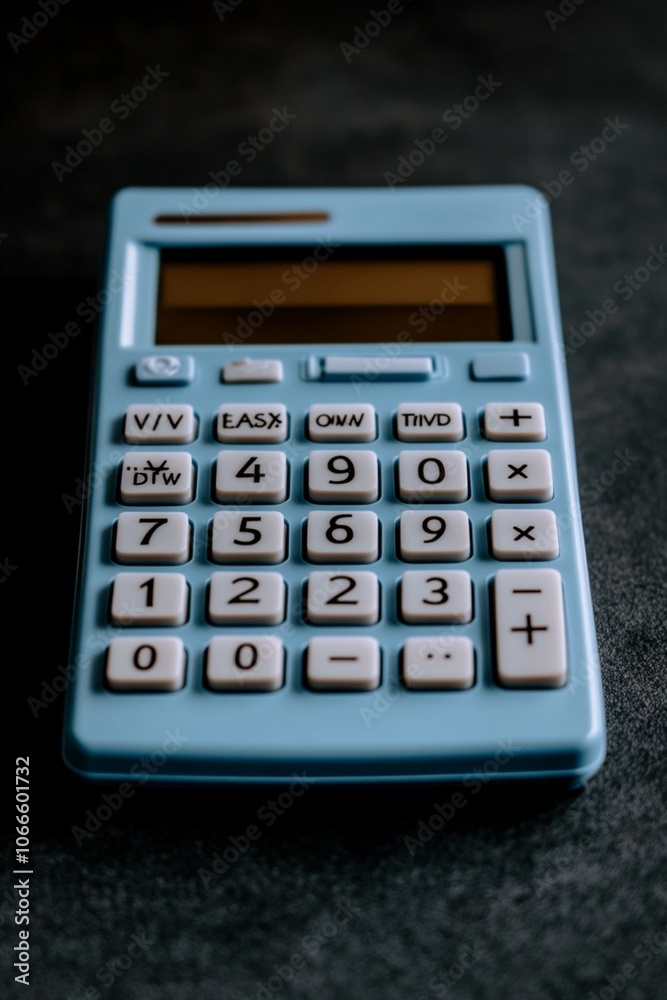 Futuristic Holographic Calculator with Floating Numbers Futuristic Holographic Calculator with Floating Numbers