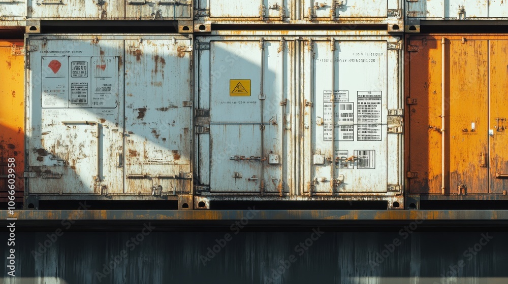 Colorful shipping containers are stacked high in a busy yard, illuminated by warm sunlight. The arrangement showcases various hues, reflecting the industrial atmosphere and efficiency of logistics. Colorful shipping containers are stacked high in a busy yard, illuminated by warm sunlight. The arrangement showcases various hues, reflecting the industrial atmosphere and efficiency of logistics.