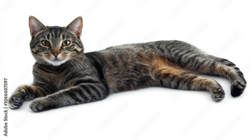 Fototapeta premium Transparent cat with AI generative background.