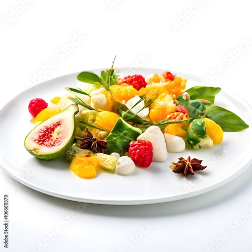 an elegant delicious homemade Food meal isolated on a White background