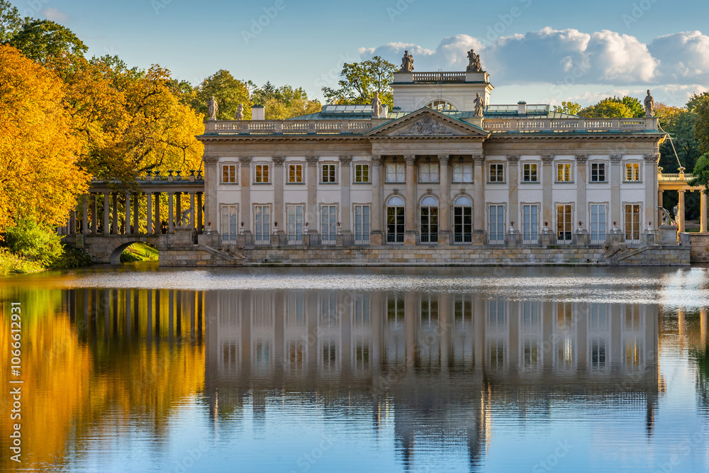 Royal Lazienki Park in Warsaw, Palace on the water, Poland Royal Lazienki Park in Warsaw, Palace on the water, Poland