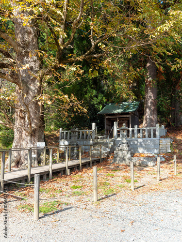 美山かやぶきの里に祀られる北稲荷神社の秋景色 photo