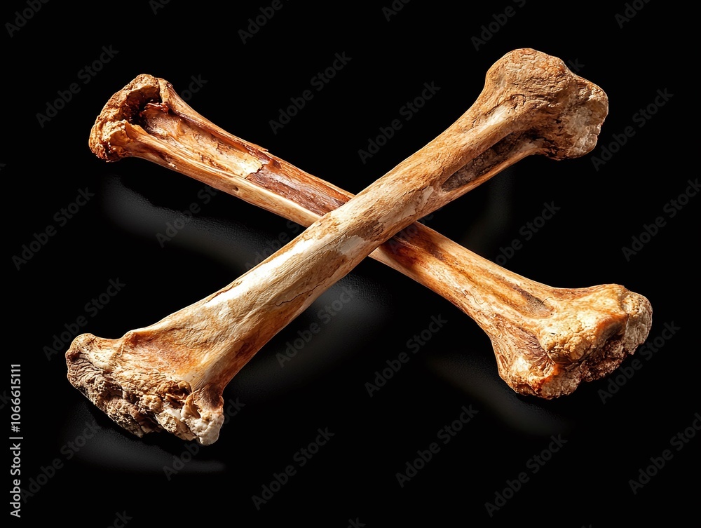 Cross Bones on Black Background. Cross Bones on Black Background.