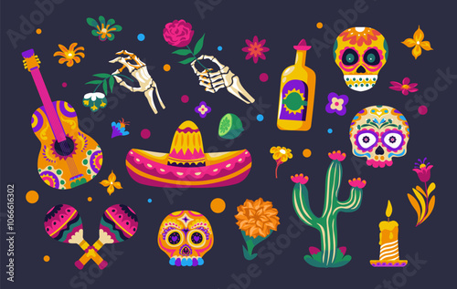 Dia de los Muertos Elements Set