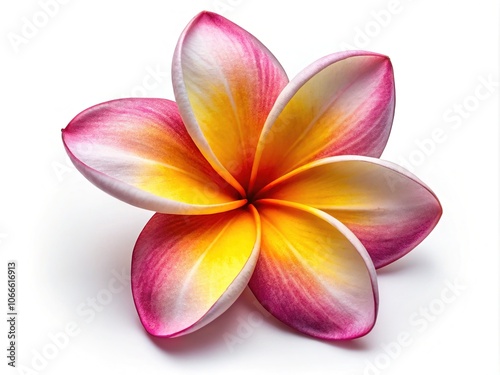 Frangipani Flower, White Background, Landscape Photography, Still Life, Floral Art