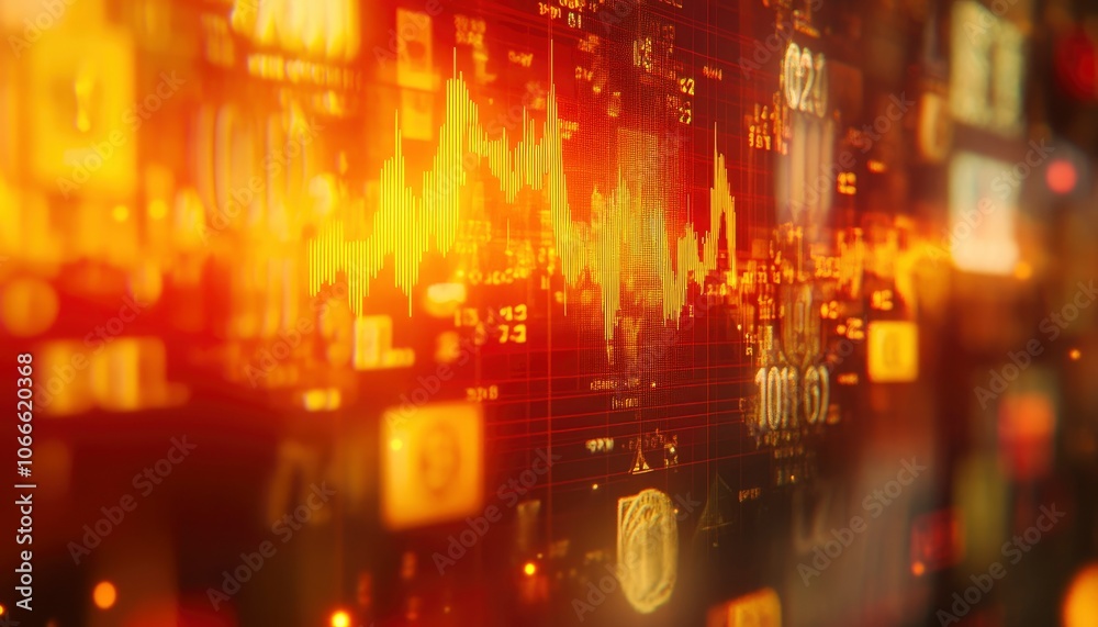 Abstract red and yellow background with blurred lines and glowing lights, perfect for tech or financial concepts. Abstract red and yellow background with blurred lines and glowing lights, perfect for tech or financial concepts.