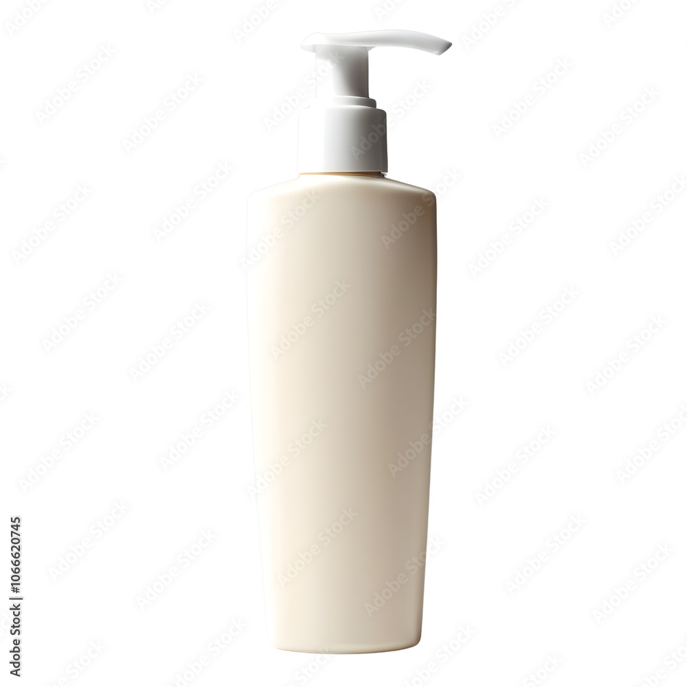 White lotion bottle with white pump White lotion bottle with white pump