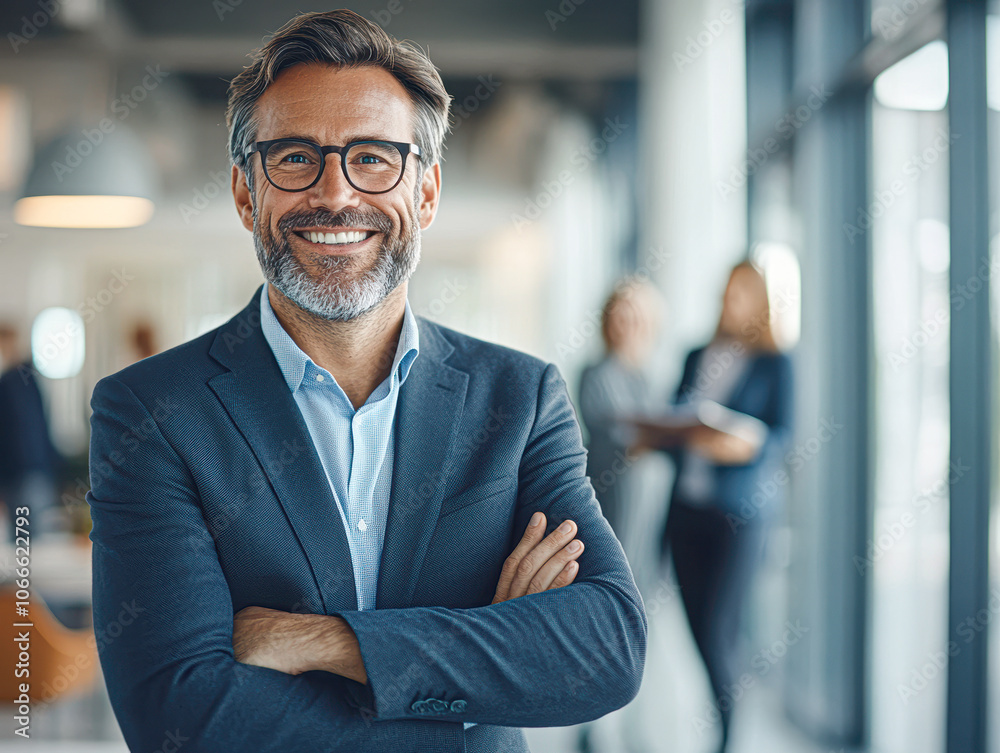 A man in a suit is smiling and posing for a photo A man in a suit is smiling and posing for a photo