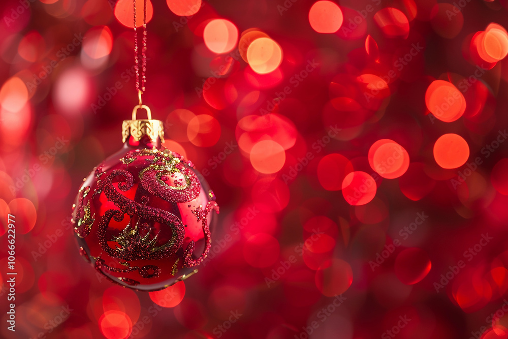 Beautiful greeting card with holiday composition for happy and joy celebrate New Year Beautiful greeting card with holiday composition for happy and joy celebrate New Year