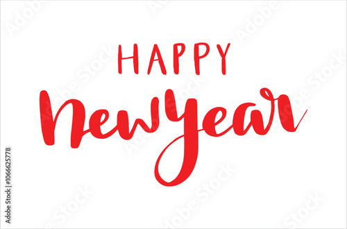 Happy New Year Vectoral Illustration Design on a white background