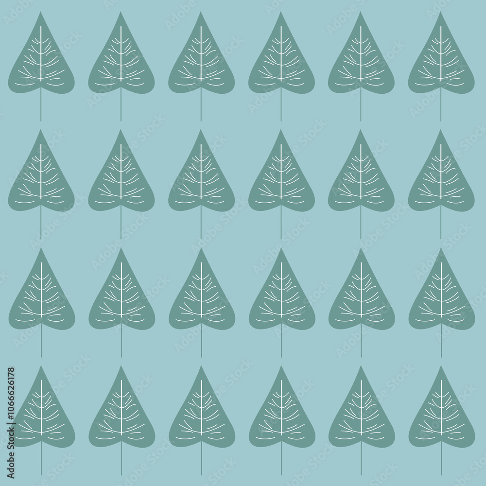 Obraz premium DECORATED CHRISTMAS WINTER TREES DESIGN PATTERN