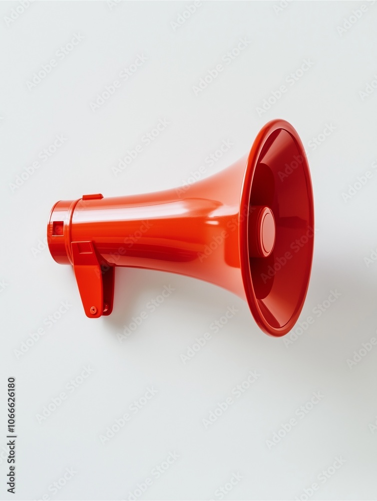 Red megaphone isolated on a white background Red megaphone isolated on a white background