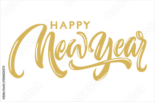 Happy New Year Vectoral Illustration Design on a white background