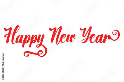 Happy New Year Vectoral Illustration Design on a white background
