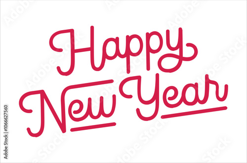 Happy New Year Vectoral Illustration Design on a white background
