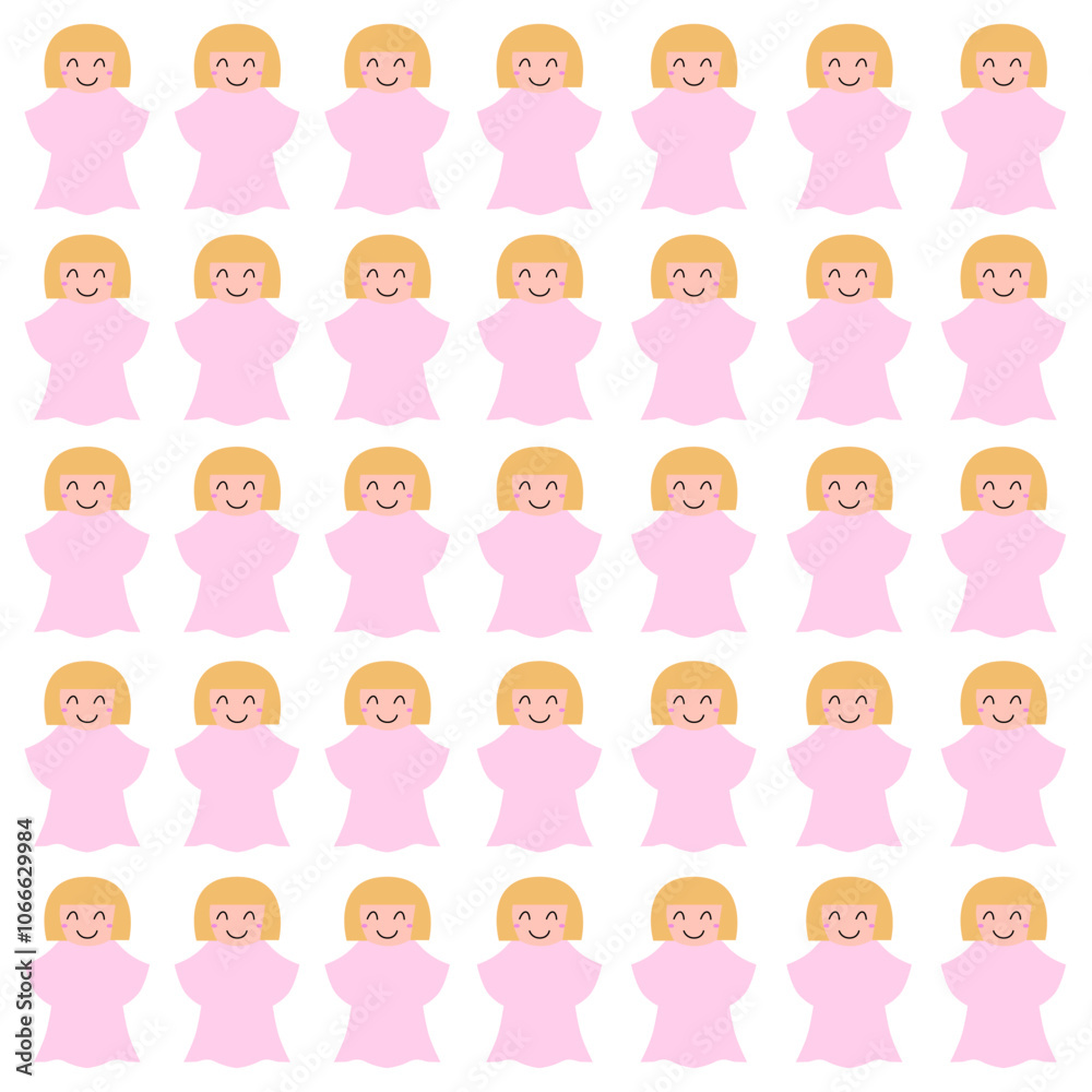PINK CHRISTMAS ANGELS ILLUSTRATED PATTERN TEXTURE PINK CHRISTMAS ANGELS ILLUSTRATED PATTERN TEXTURE