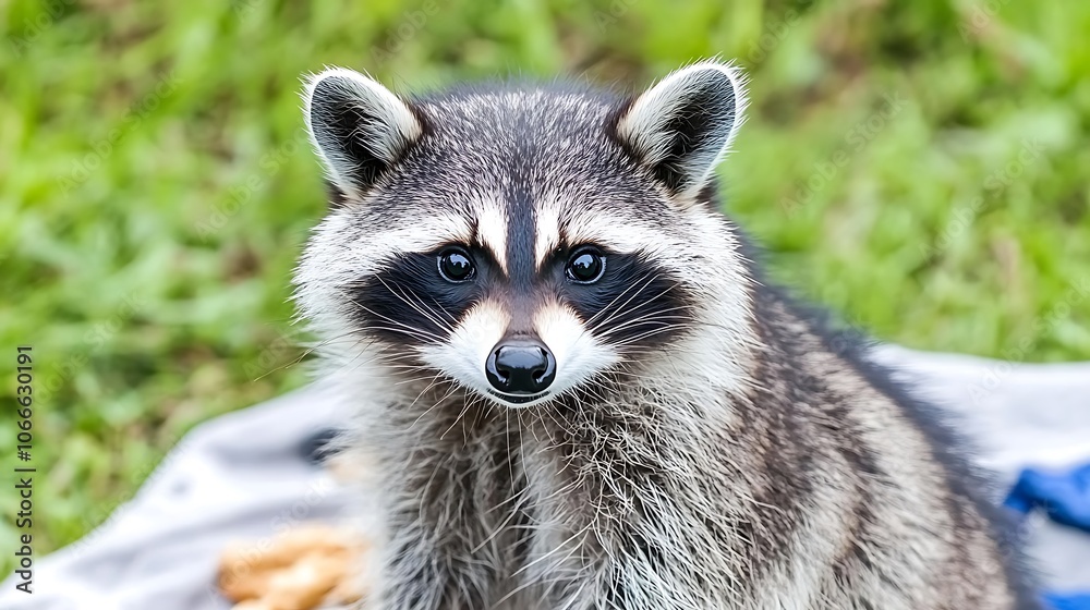 A Close-Up Portrait of a Curious Raccoon A Close-Up Portrait of a Curious Raccoon