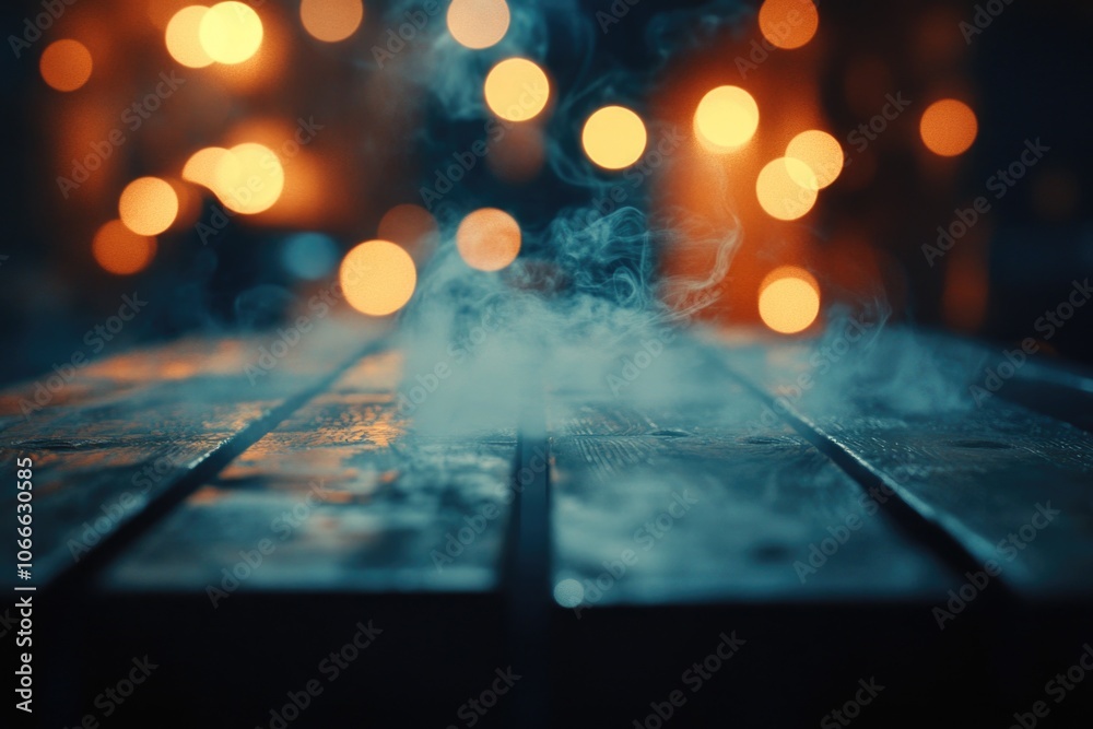 A close-up view of a table with multiple lights in the background, suitable for use in marketing materials or product showcases A close-up view of a table with multiple lights in the background, suitable for use in marketing materials or product showcases