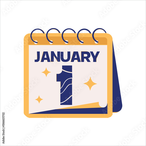 Happy New Year Vectoral Illustration Design on a white background