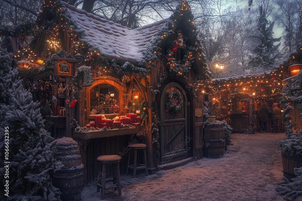 A small structure with numerous lights, often used as a reference point or landmark A small structure with numerous lights, often used as a reference point or landmark
