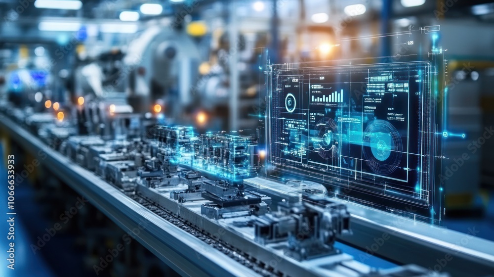 Image of an advanced manufacturing system using data analytics and IoT technology Image of an advanced manufacturing system using data analytics and IoT technology