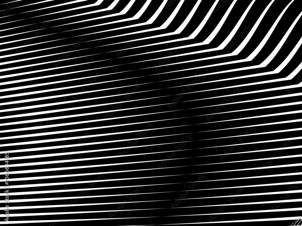 Abstract art geometric background with shiny abstract 3d black and white stripes pattern. Black and white optical illusion with waves and transitions. Abstract art geometric background with shiny abstract 3d black and white stripes pattern. Black and white optical illusion with waves and transitions.