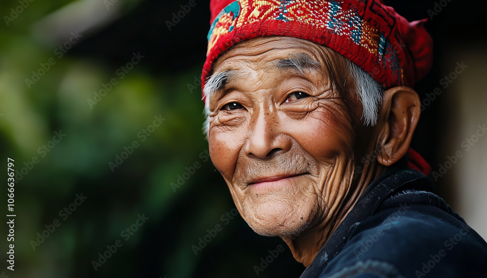 An elderly person smiling gently, showing warmth and wisdom. Generative AI. An elderly person smiling gently, showing warmth and wisdom. Generative AI.