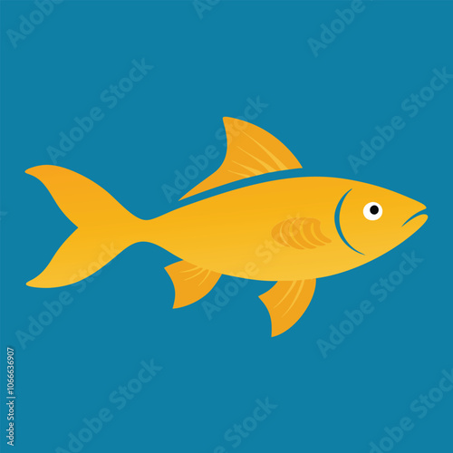 Solid color Golden Shiner animal vector design