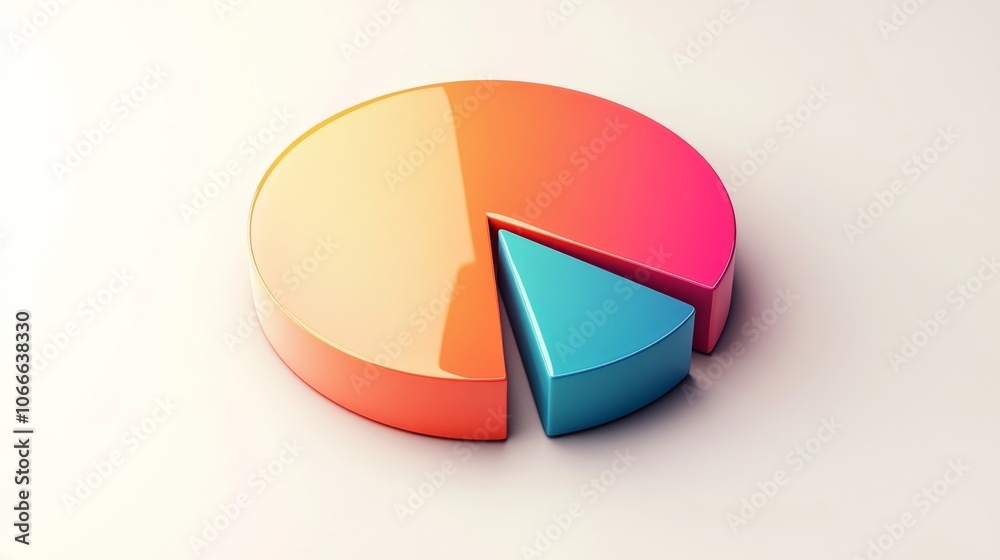 Colorful 3D Pie Chart with Vibrant Segments Colorful 3D Pie Chart with Vibrant Segments