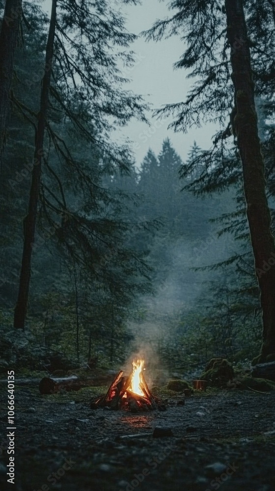 Campfire in the Forest. Campfire in the Forest.