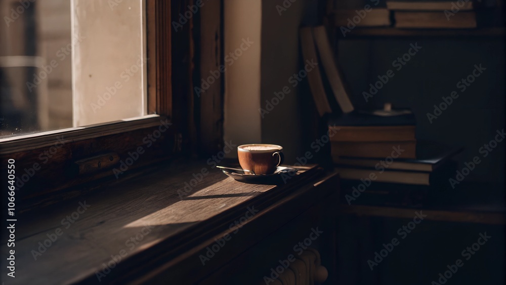 Coffee near the window, morning Coffee near the window, morning