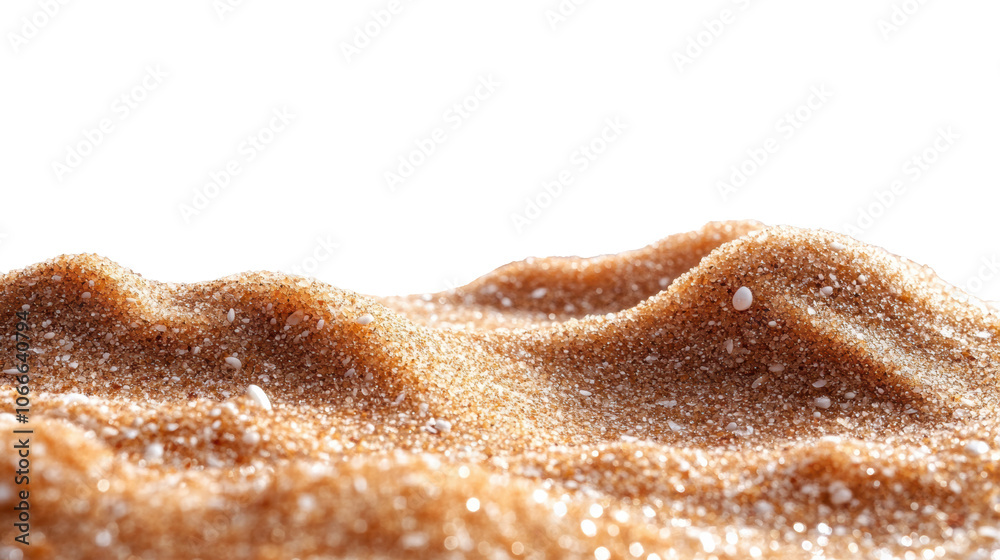 Close-up sand dunes with rippling texture, isolated on transparent background, desert landscape detail for nature, background, and texture design projects Close-up sand dunes with rippling texture, isolated on transparent background, desert landscape detail for nature, background, and texture design projects