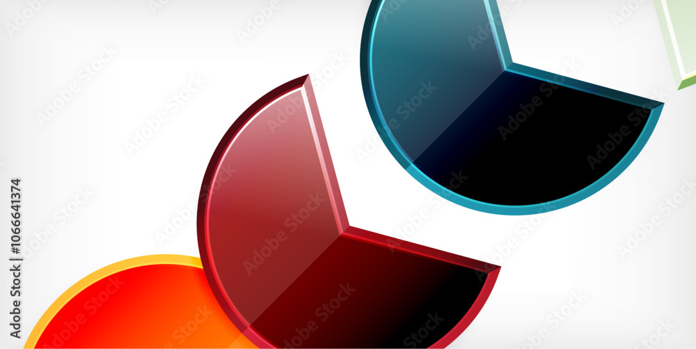 Glass reflective geometric round shapes background. Vector Illustration For Wallpaper, Banner, Background, Card, Book Illustration, landing page Glass reflective geometric round shapes background. Vector Illustration For Wallpaper, Banner, Background, Card, Book Illustration, landing page