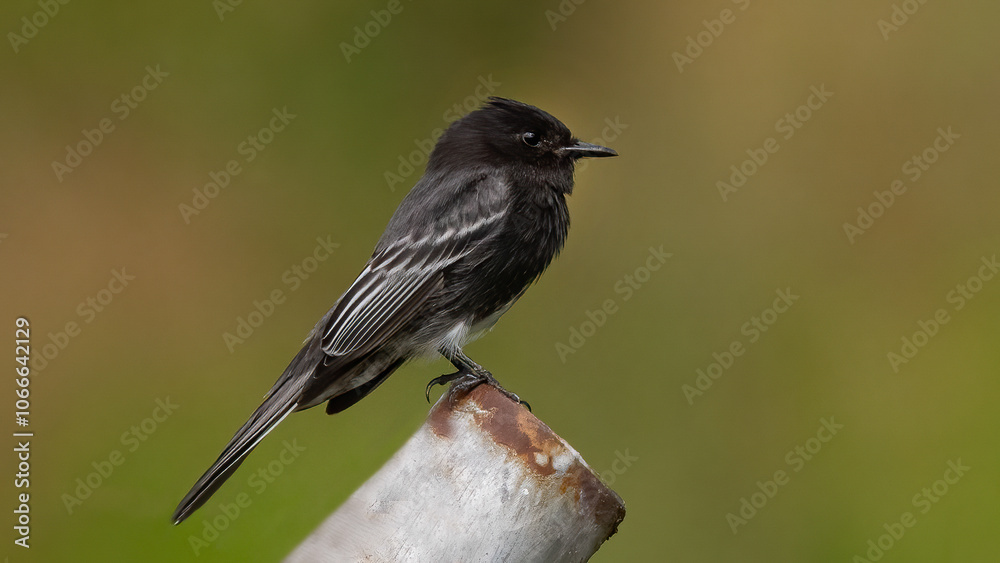 Mosquero de agua - Black Phoebe - (Sayornis nigricans)