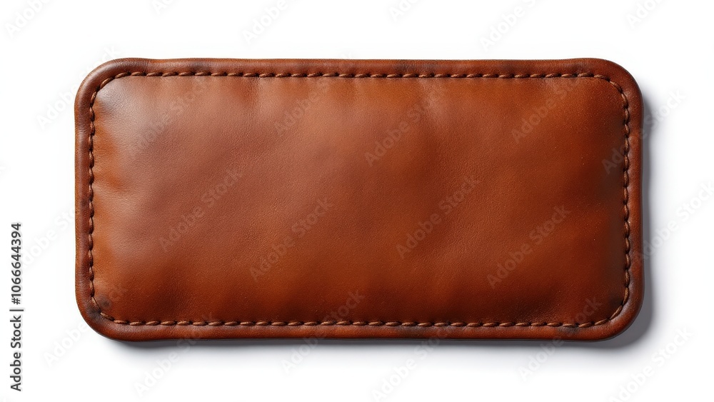High-quality black leather patch mockup with realistic grain, perfect for custom logos High-quality black leather patch mockup with realistic grain, perfect for custom logos