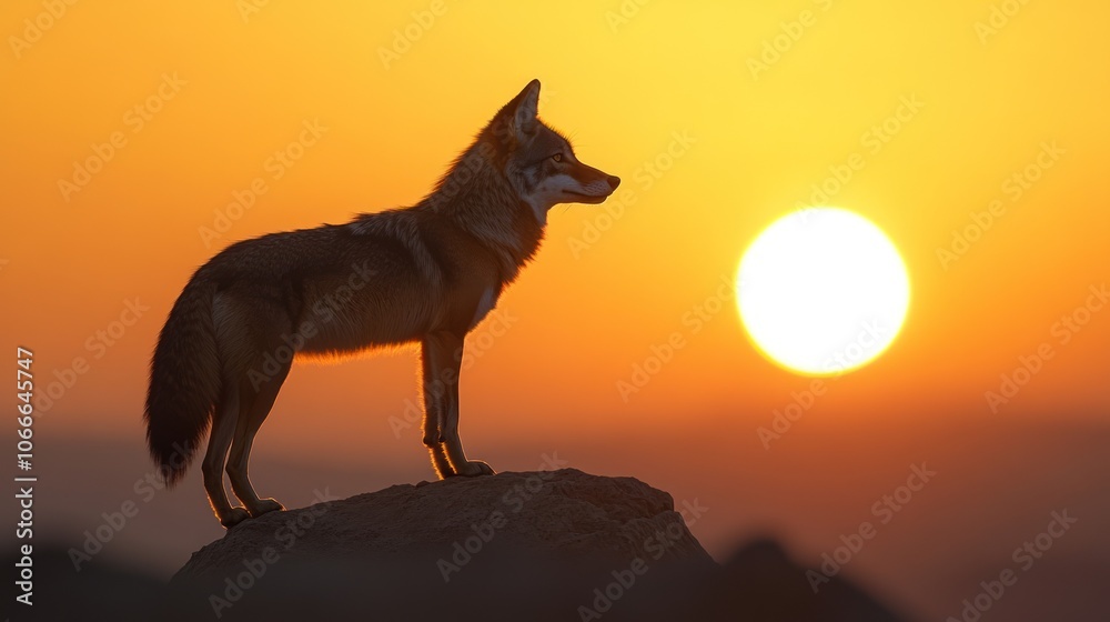 Coyote at Sunset Coyote at Sunset
